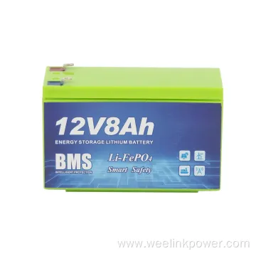 Deep Cycle Lead Acid Replacement Waterproof Energy Storage UPS 12V 8ah Batteries Pack with BMS